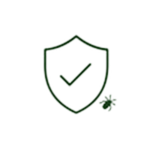3 Schutzschild mit Zecke als Symbol für Zeckenschutz ohne vollständige Sicherheit